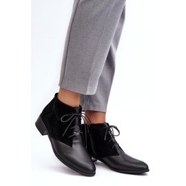 Botas negras con cordones de moda para mujer Kefora negro 4