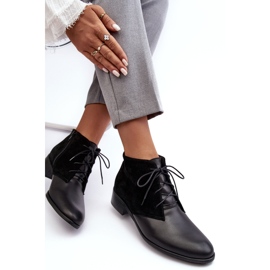 Botas negras con cordones de moda para mujer Kefora negro 9