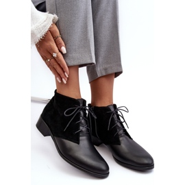 Botas negras con cordones de moda para mujer Kefora negro 1