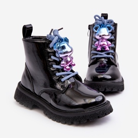 Miss Botas Infantiles Aislantes De Charol Con Adorno, Negro Bunnyjoy 3