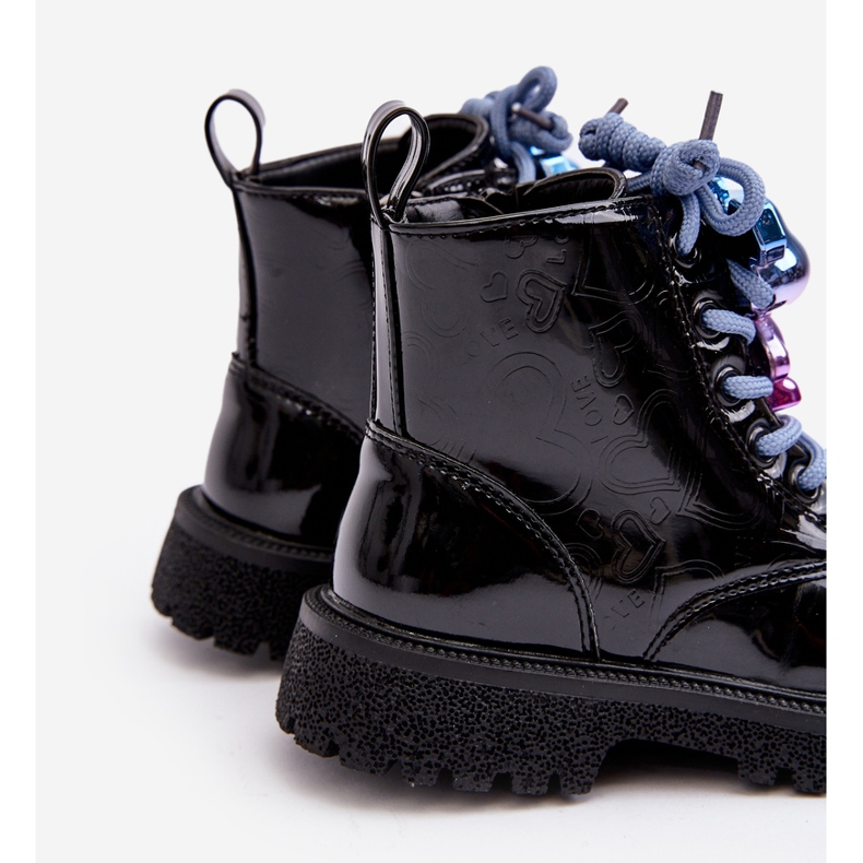 Miss Botas Infantiles Aislantes De Charol Con Adorno, Negro Bunnyjoy 1