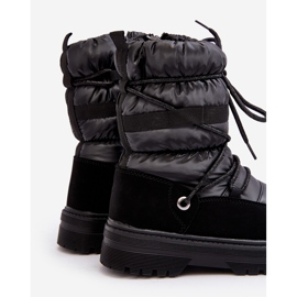 Botas de nieve para niños impermeables con aislamiento de lana Black Romaine negro 1