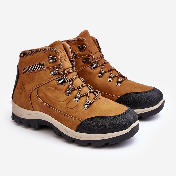PE1 Zapatos de trekking con aislamiento Dysasha para hombre en color camel marrón 1 PE1 Zapatos de trekking con aislamiento Dysasha para hombre en color camel marrón 1