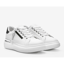 Zapatillas blancas con cremallera Kiana decorativa blanco 2