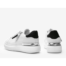 Zapatillas blancas con cremallera Kiana decorativa blanco 1
