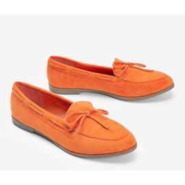 Mocasines naranjas de gamuza ecológica Kierra 1
