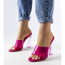 Chanclas rosas transparentes de Clichy rosado 1