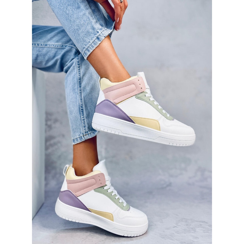 Zapatillas rosa jengibre blanco 2