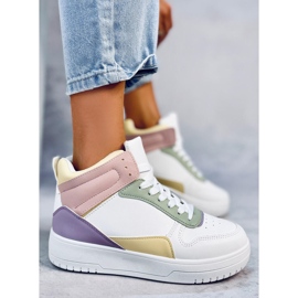 Zapatillas rosa jengibre blanco 1