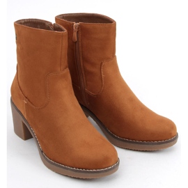 Botas Linzi Camel con tacón de goma marrón 3