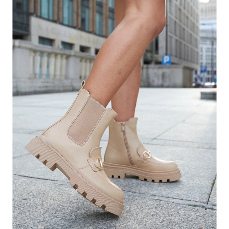 Botines beige oscuro con protector Sailetto 2 Botines beige oscuro con protector Sailetto 2