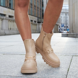 Botines beige oscuro con protector Sailetto 3