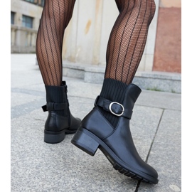 Botines negros con hebilla decorativa Archuleta 4