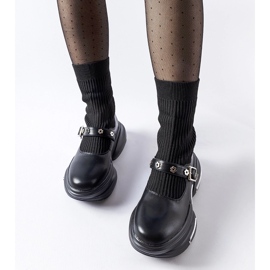 Botines negros con parte superior tipo calcetín de Ivana. 2