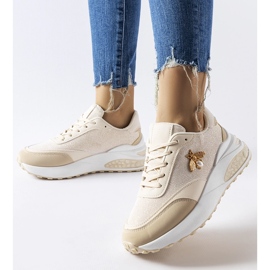 Zapatillas beige y blancas con hilo decorativo Acciano 1