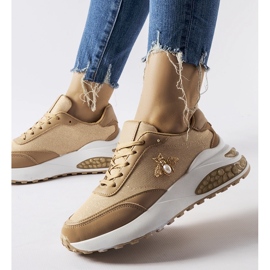 Deportivas marrones y blancas con hilo decorativo Acciano marrón 1