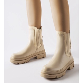 Zapatillas beige con suela Torin maciza. verde 1