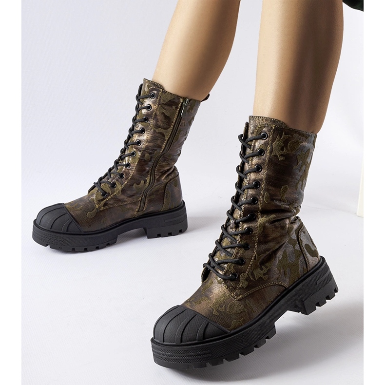 Botas de trabajo de camuflaje con aislamiento verdes de Cardinale 2