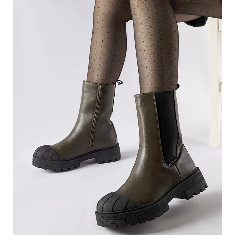 Inna Botas Porcigatone con aislamiento verde oscuro 1