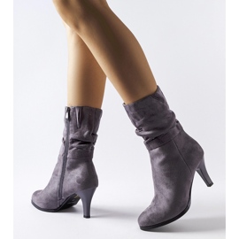 Botas de ante ecológico con aislamiento gris y tacón Sant 2
