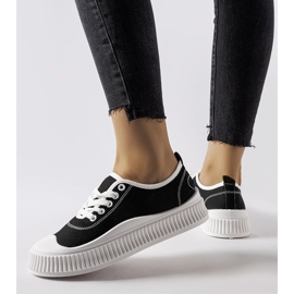 Zapatillas Collepepe negras con plataforma negro 1