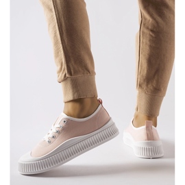 Zapatillas Collepepe rosa con plataforma 1