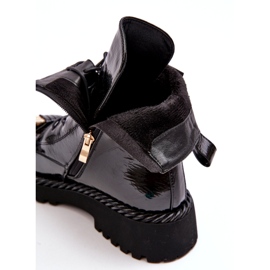 Botines Mujer Charol Con Adorno Negro S.Barski MR870-67 1