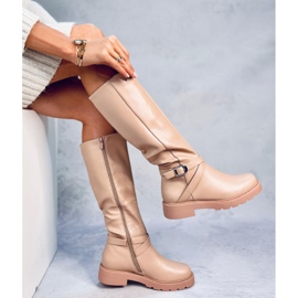 Botas de montar mujer Khia Nude beige 2