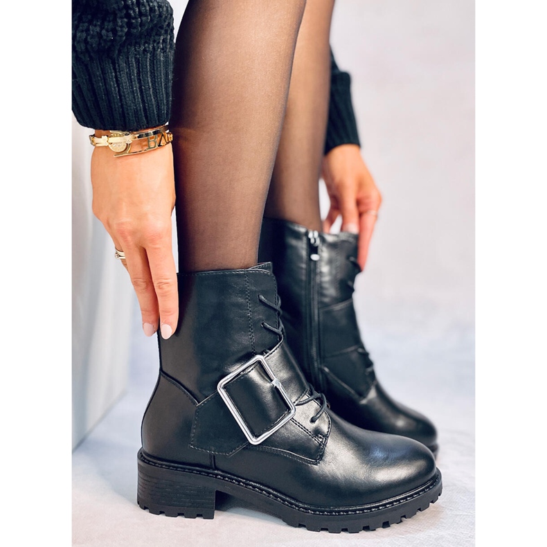 Botas con cordones Billy Black negro 1