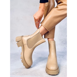 Botines Chelsea de caña alta Rumer Khaki beige 5