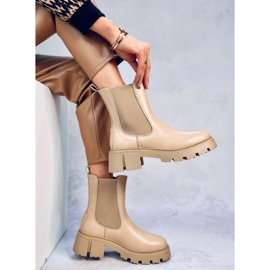 Botines Chelsea de caña alta Rumer Khaki beige 3