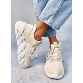 Deportiva calcetín Beige Indu 3