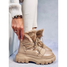 Botas de nieve de mujer Jarl Khaki beige 1