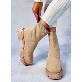 Botas estilo calcetín Roanna Khaki beige 4