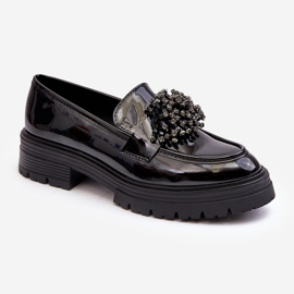WD1 Zapatos Mujer Charol Decorados Negro Annella 1