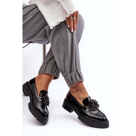 WD1 Zapatos Mujer Charol Decorados Negro Annella 8