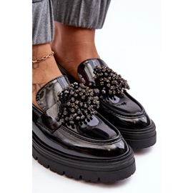 WD1 Zapatos Mujer Charol Decorados Negro Annella 5