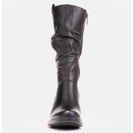 Marco Shoes Botas de piel de mujer Marco negro 4