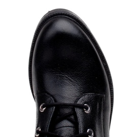 Marco Shoes Marco 1342B botas de mujer atadas con chorros y cremallera negro 7