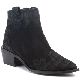 Marco Shoes Botas negras de ante natural sin aislamiento negro 1