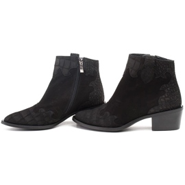 Marco Shoes Botas negras de ante natural sin aislamiento negro 3