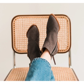 Marco Shoes Botas grises de ante natural sin aislamiento 7