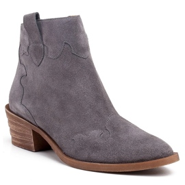 Marco Shoes Botas grises de ante natural sin aislamiento 1