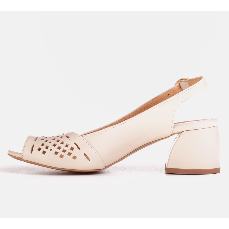 Marco Shoes Sandalias de ante beige con perforaciones 1