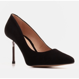 Marco Shoes Stilettos negros con tacón metalizado 4
