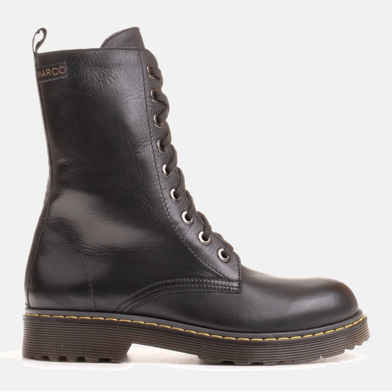 Marco Shoes Botines altos, botas atadas a suela translúcida negro 1