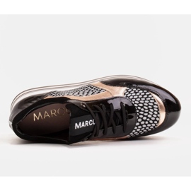 Marco Shoes Zapatillas ligeras sobre suela gruesa de piel natural negro 7