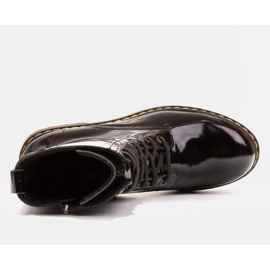 Marco Shoes Botines altos, botas atadas a suela translúcida negro 8