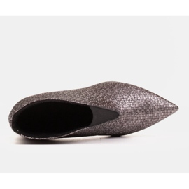 Marco Shoes Botines 1460B slim de piel gris con parte superior de goma 6