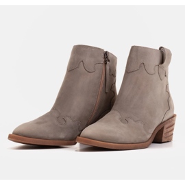 Marco Shoes Botas grises de ante natural sin aislamiento 2